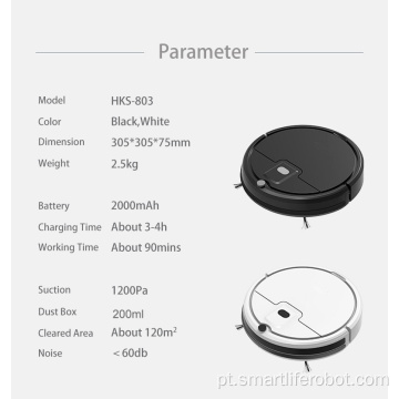 Controle remoto de aspirador de pó Smart Dry Laser a seco